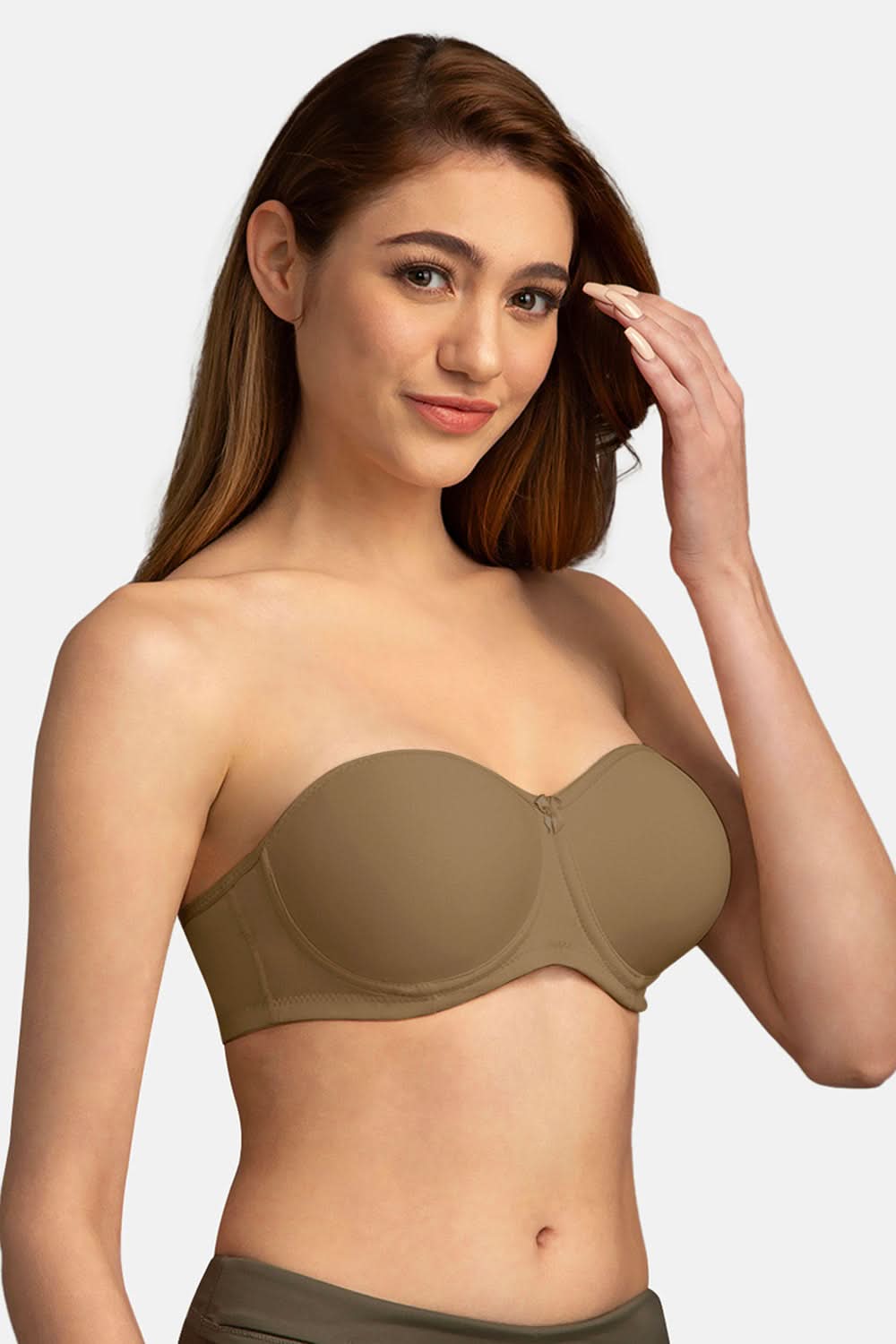 Intimacy Detachable Wired Padded Seamless Trendy Bra - Dark skin - LM01