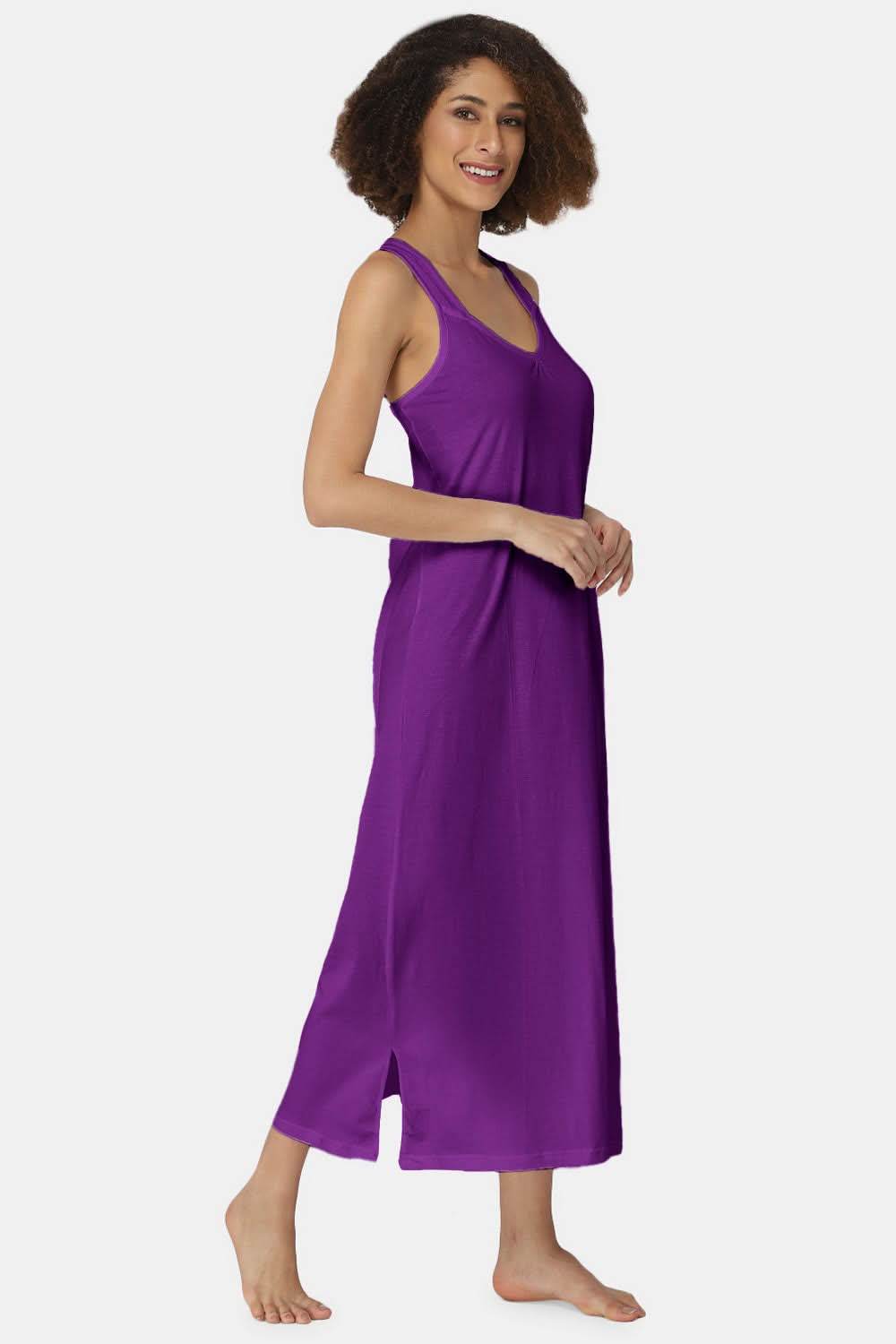 Intimacy Sleeveless Full-Length Night Slip | Ultra-Soft Cotton Comfort for All Seasons - Naidu Hall Family Store