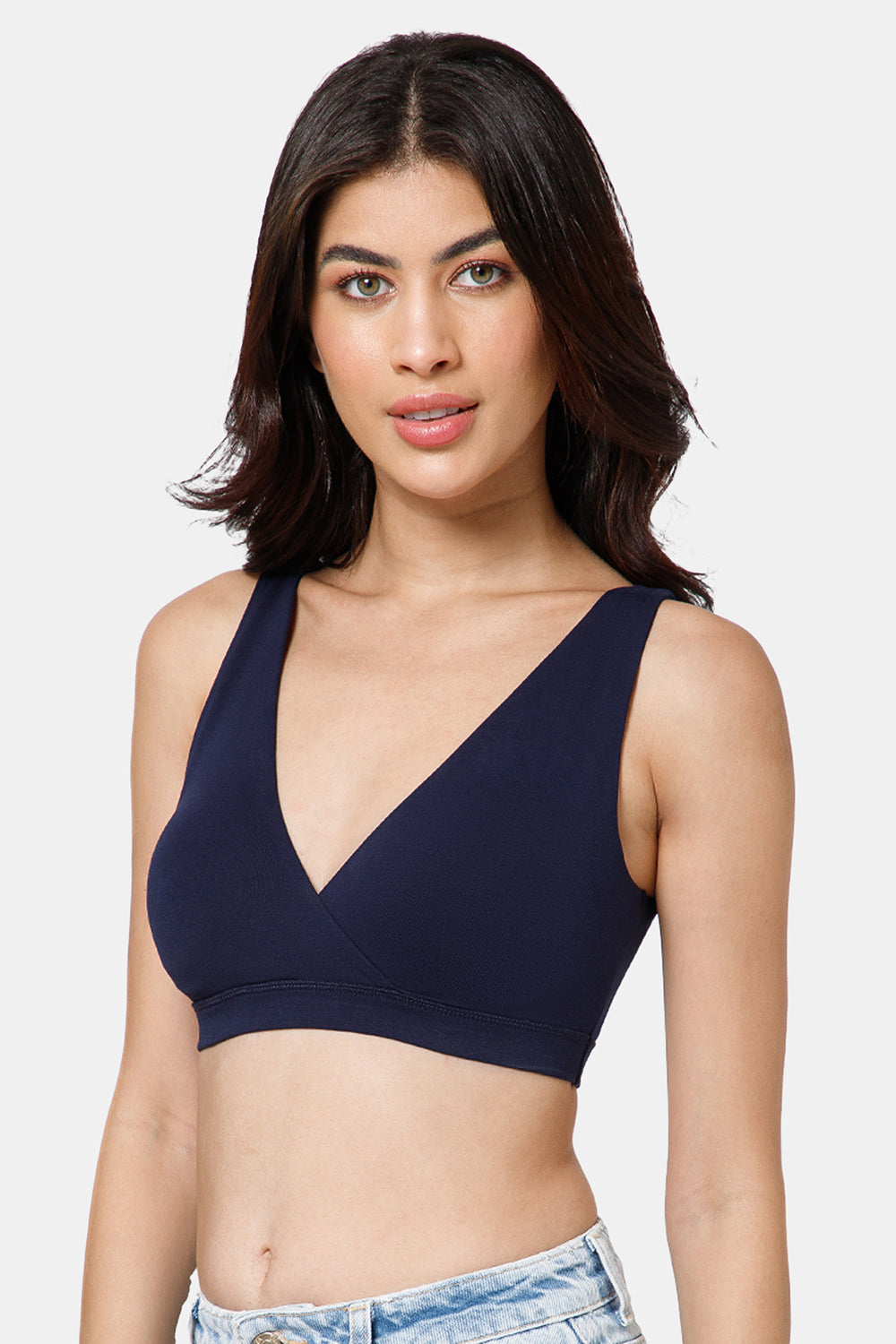 Intimacy Maternity Bra for Women – Non-Wired Slip-On Cotton Nursing Bra with Criss-Cross Front - FB10