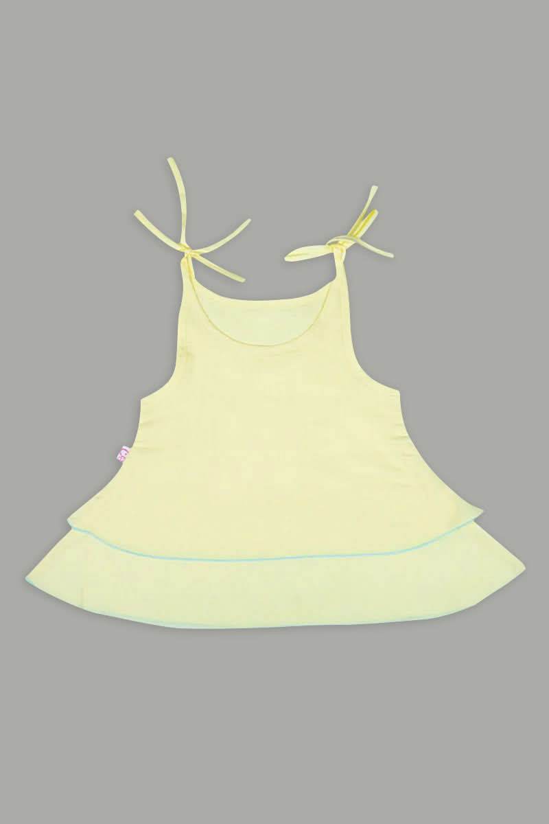 Oh Baby 100% Cotton Shoulder Knot Sleeveless Frock - FR03 - Naidu Hall Family Store