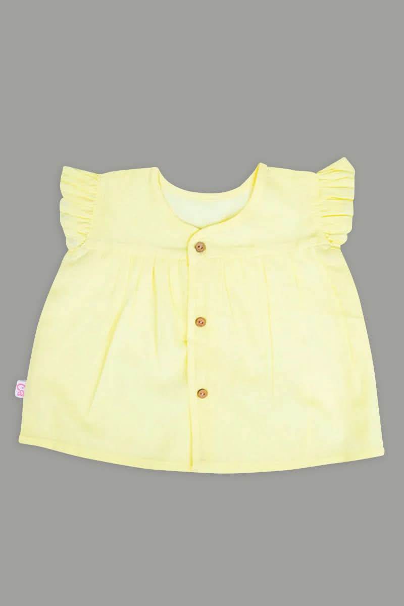 Oh Baby Solid Front Button Vest Frill Sleeve - FV01 - Naidu Hall Family Store
