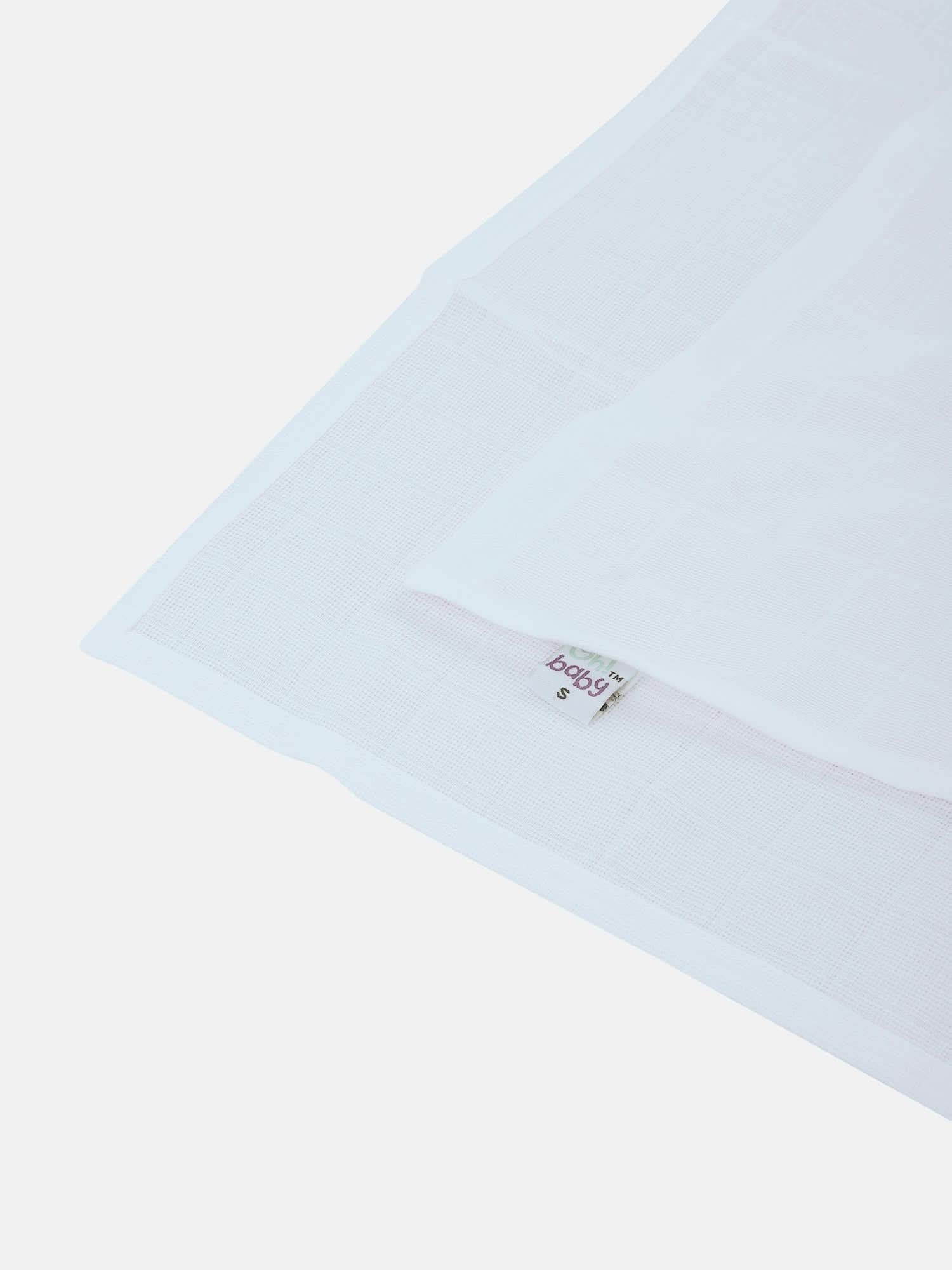 Oh Baby Plain Square Nappies White - Sqpl - Naidu Hall Family Store