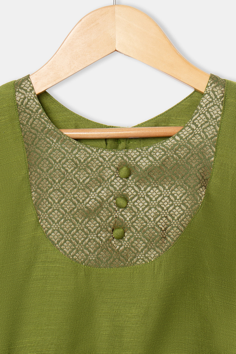Chittythalli Girls Pavadai Skirt and Top Set Traditional Indian Outfit Festive Ethnic Wear with Puff Sleeves - Dark Green - PS33