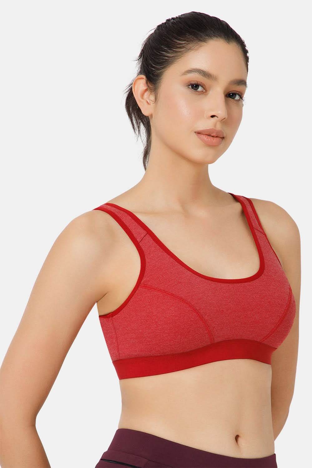 Naidu Hall Cotton Sports Bra - Erica | High Coverage, Cut & Sew Design, Effortless Comfort - Naidu Hall Family Store