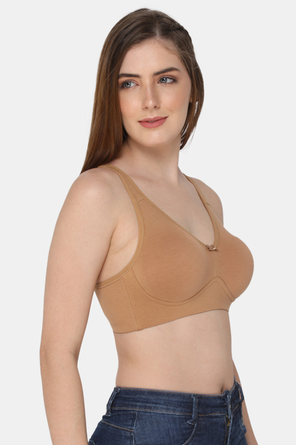High Coverage Non-Wired Non-Padded Back Closure Intimacy T-Shirt Bra-DEFT
