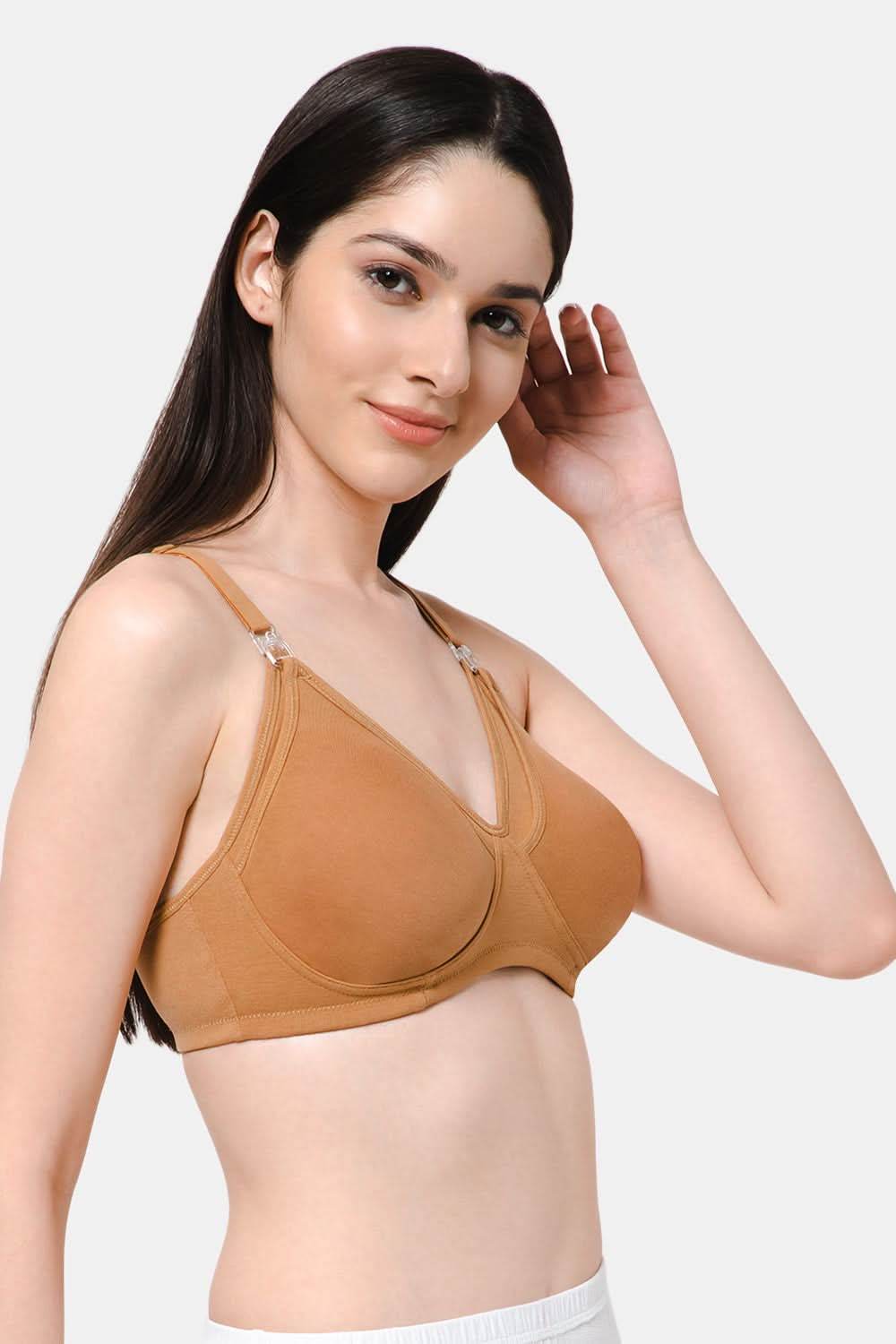 Moisture absorbent Cotton Blend Medium Coverage Non-Padded Intimacy Nursing Bra - FB909 - Naidu Hall Family Store