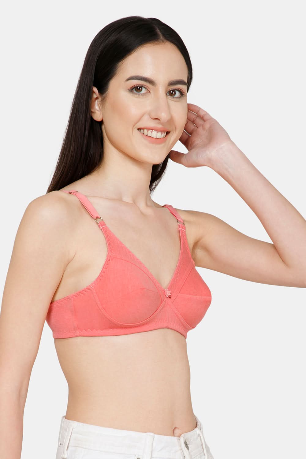 Naidu Hall Charmi Cotton Blend High-Coverage Non-Wired Saree and Salwar Bra with Adjustable Straps