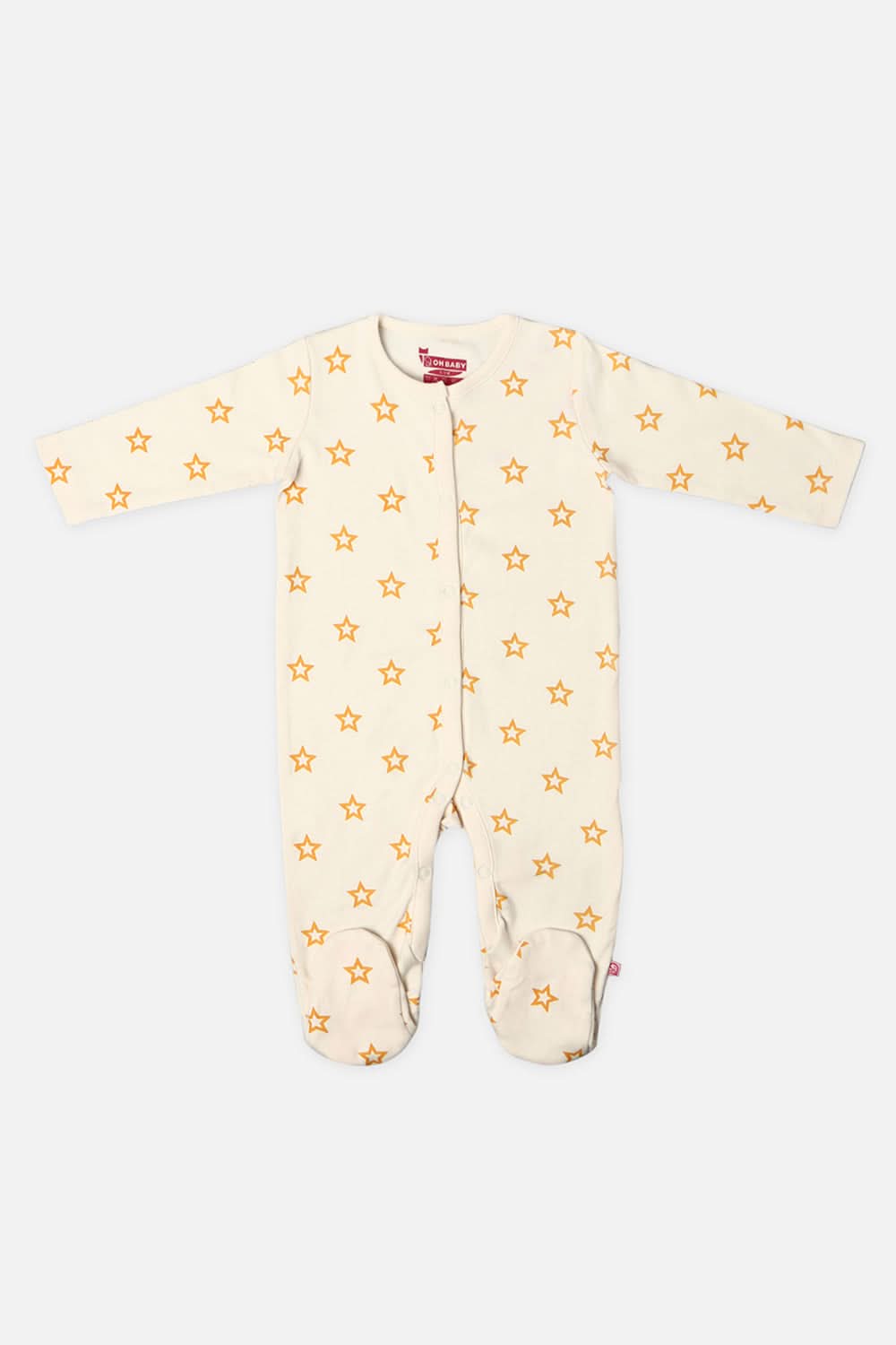 Oh Baby Body Suit Front Open White - B201