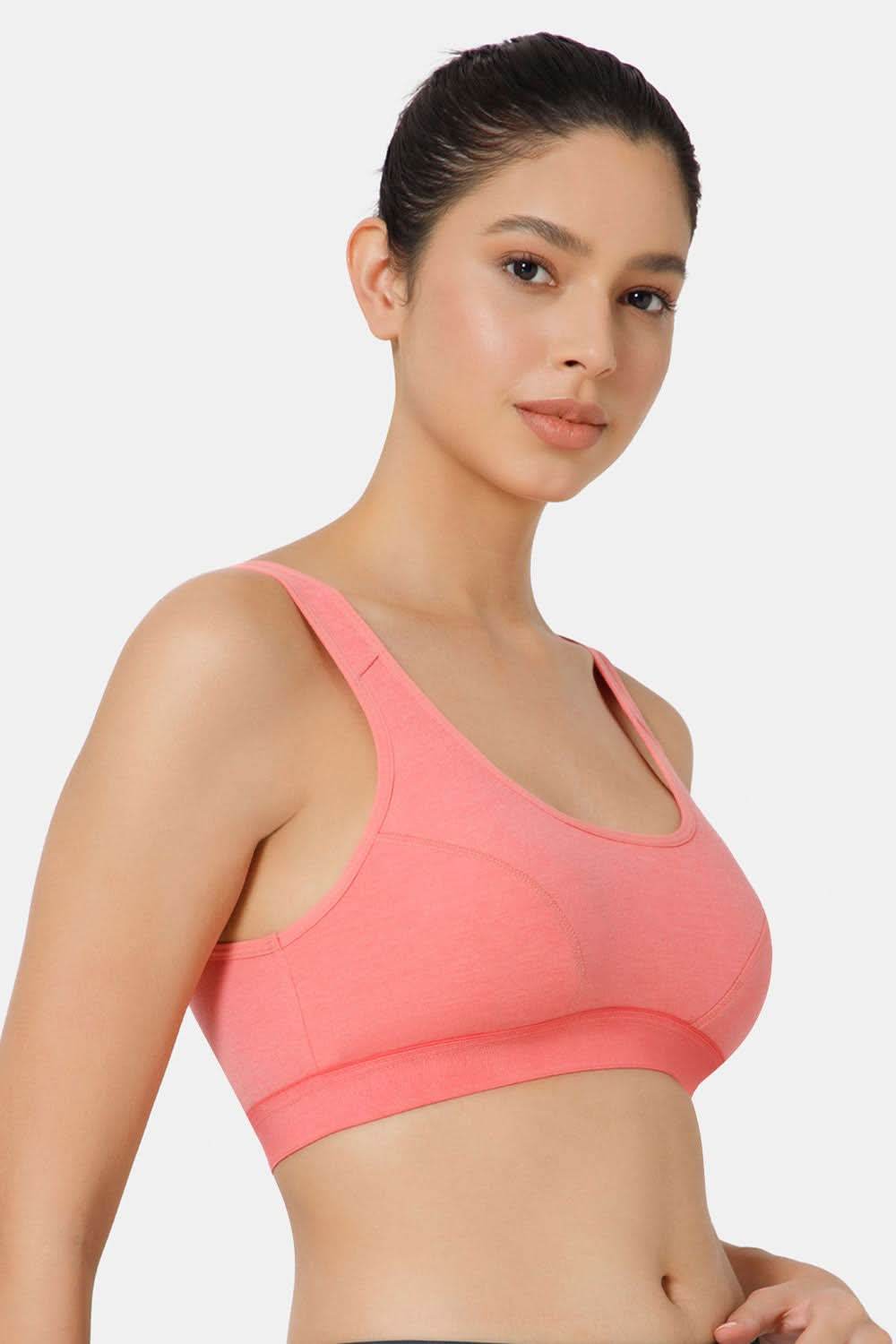 Naidu Hall Cotton Sports Bra - Erica | High Coverage, Cut & Sew Design, Effortless Comfort - Naidu Hall Family Store
