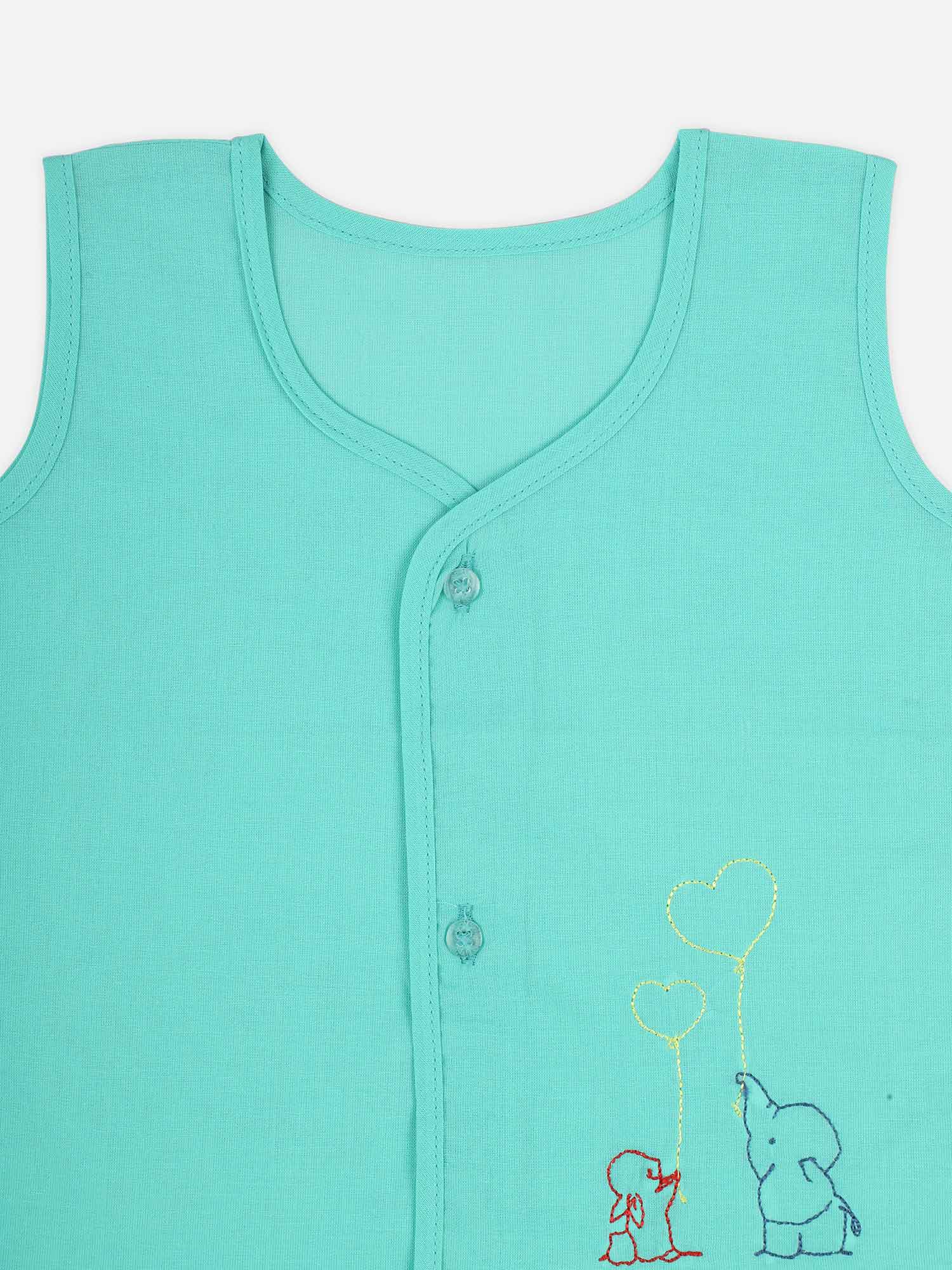 Oh Baby Plain Embroidery Front Open-Button Assorted - Pl21
