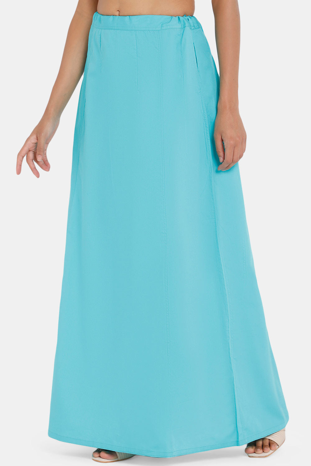 Premium 100% Cotton Saree Inskirt in Popular Colors | Naidu 6-Part Saree Hall Petticoat HC36 | Teals