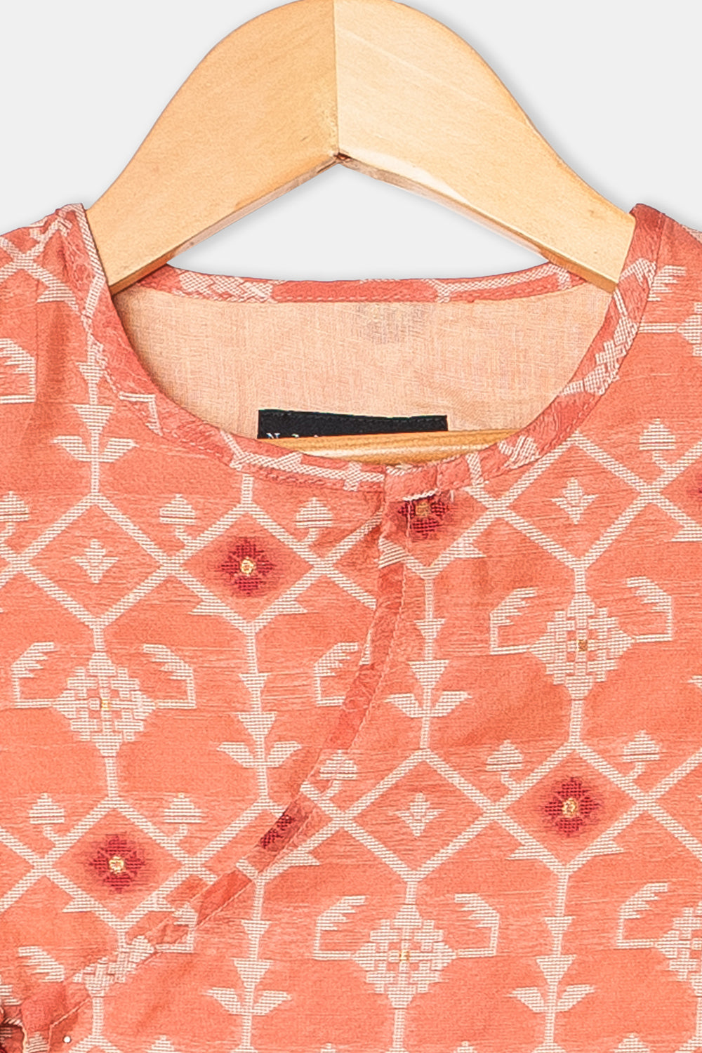 Navkrish Boys Cotton Kurta Dhoti Set – Jamdhani Traditional Wear - Peach - KD05