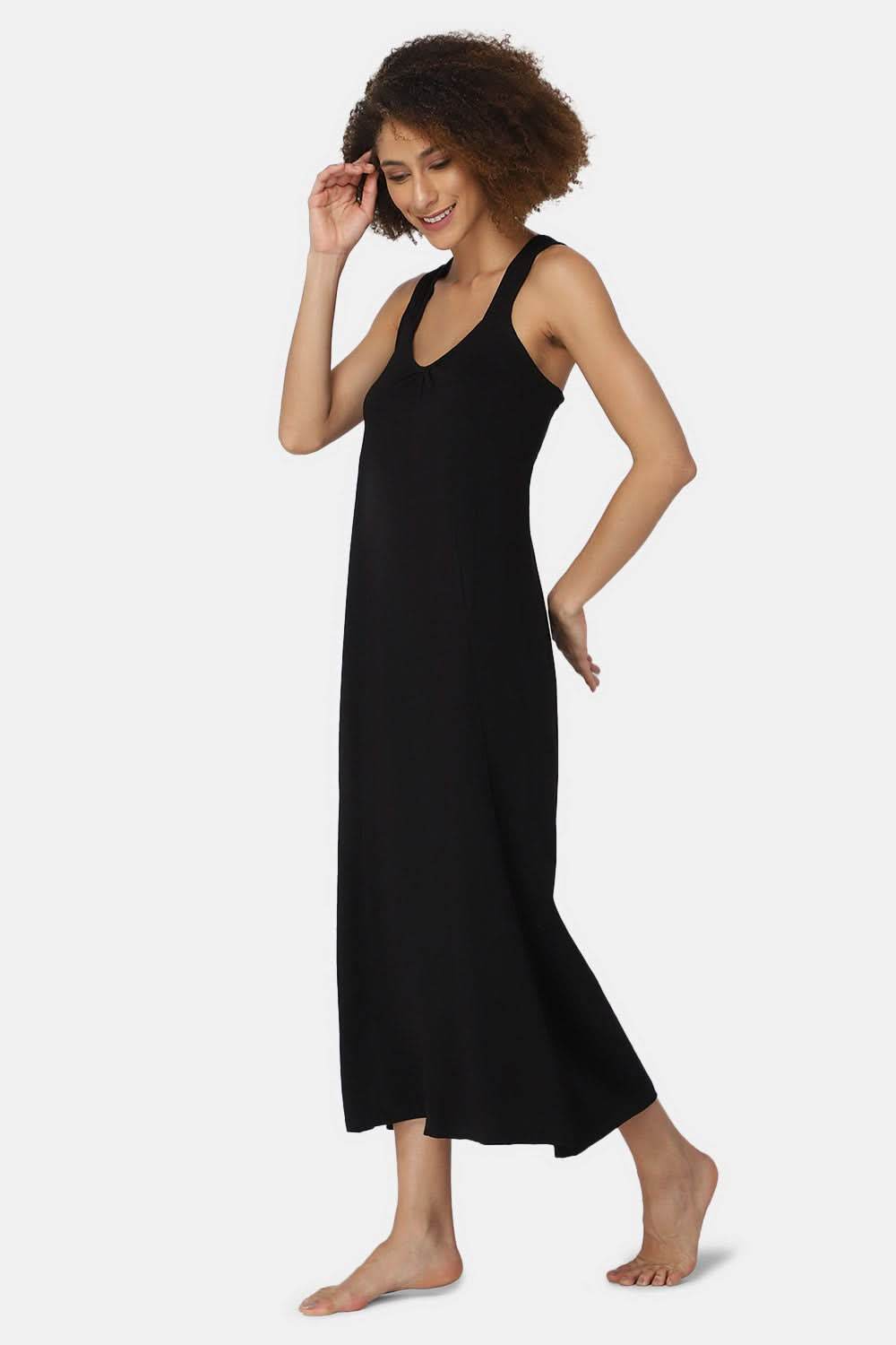 Intimacy Sleeveless Full-Length Night Slip | Ultra-Soft Cotton Comfort for All Seasons - Naidu Hall Family Store