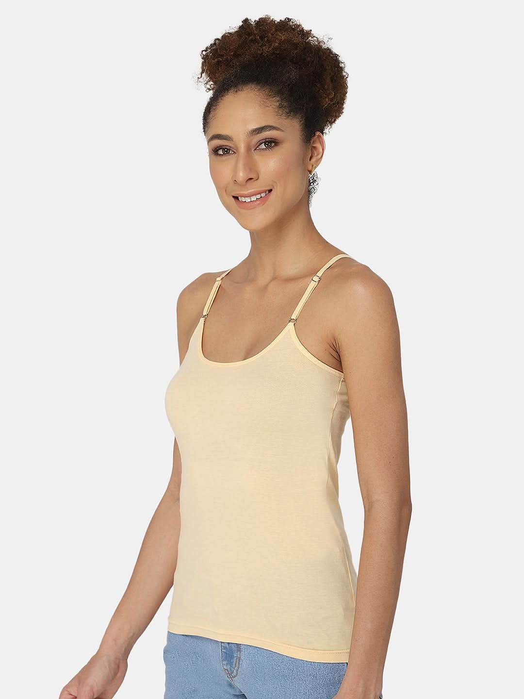 Full Coverage Non-Wired Non-Padded Cotton Intimacy Slip Camisole - Prime Shades - IN08 - Naidu Hall Family Store