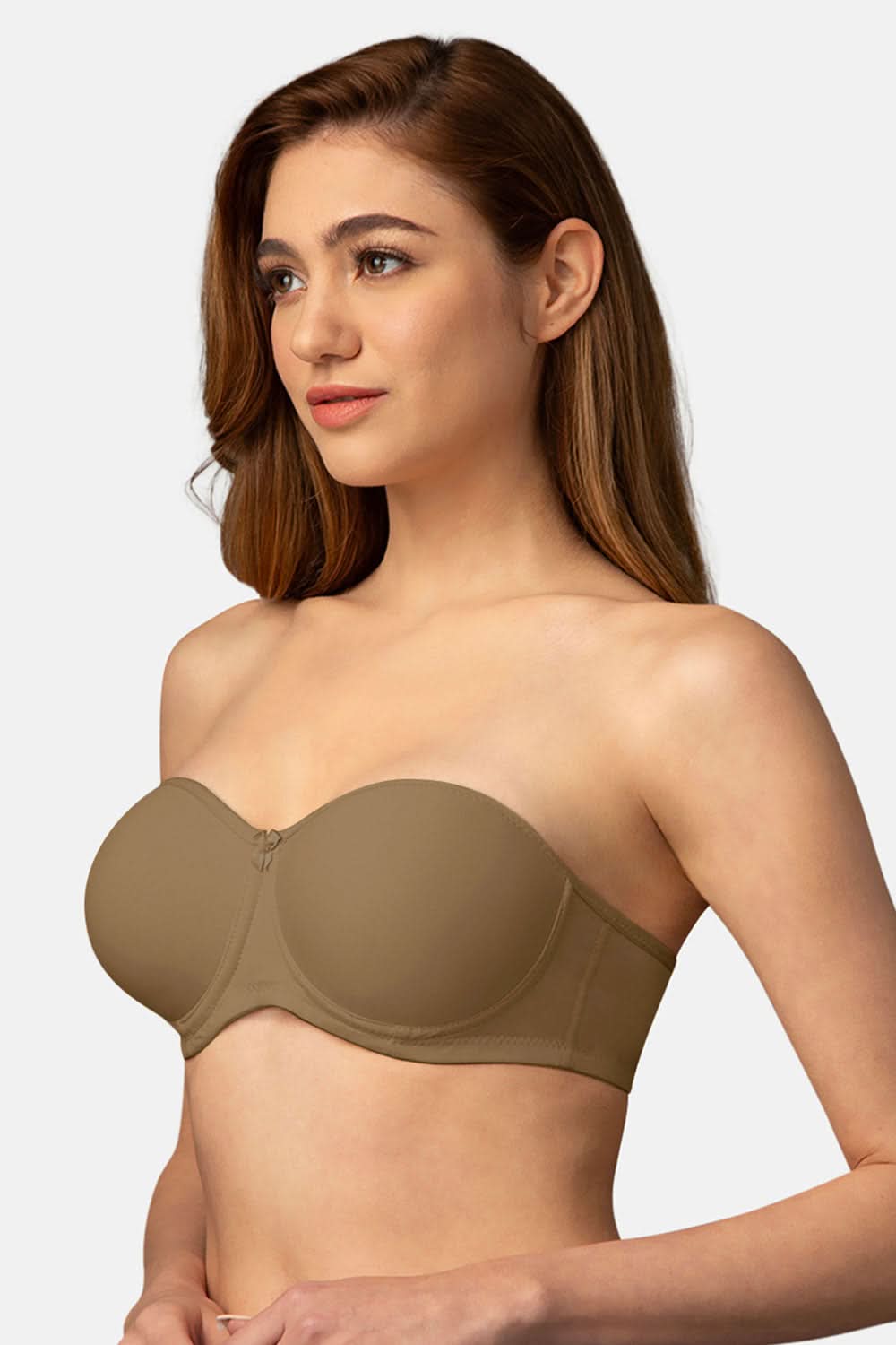 Intimacy Detachable Wired Padded Seamless Trendy Bra - Dark skin - LM01