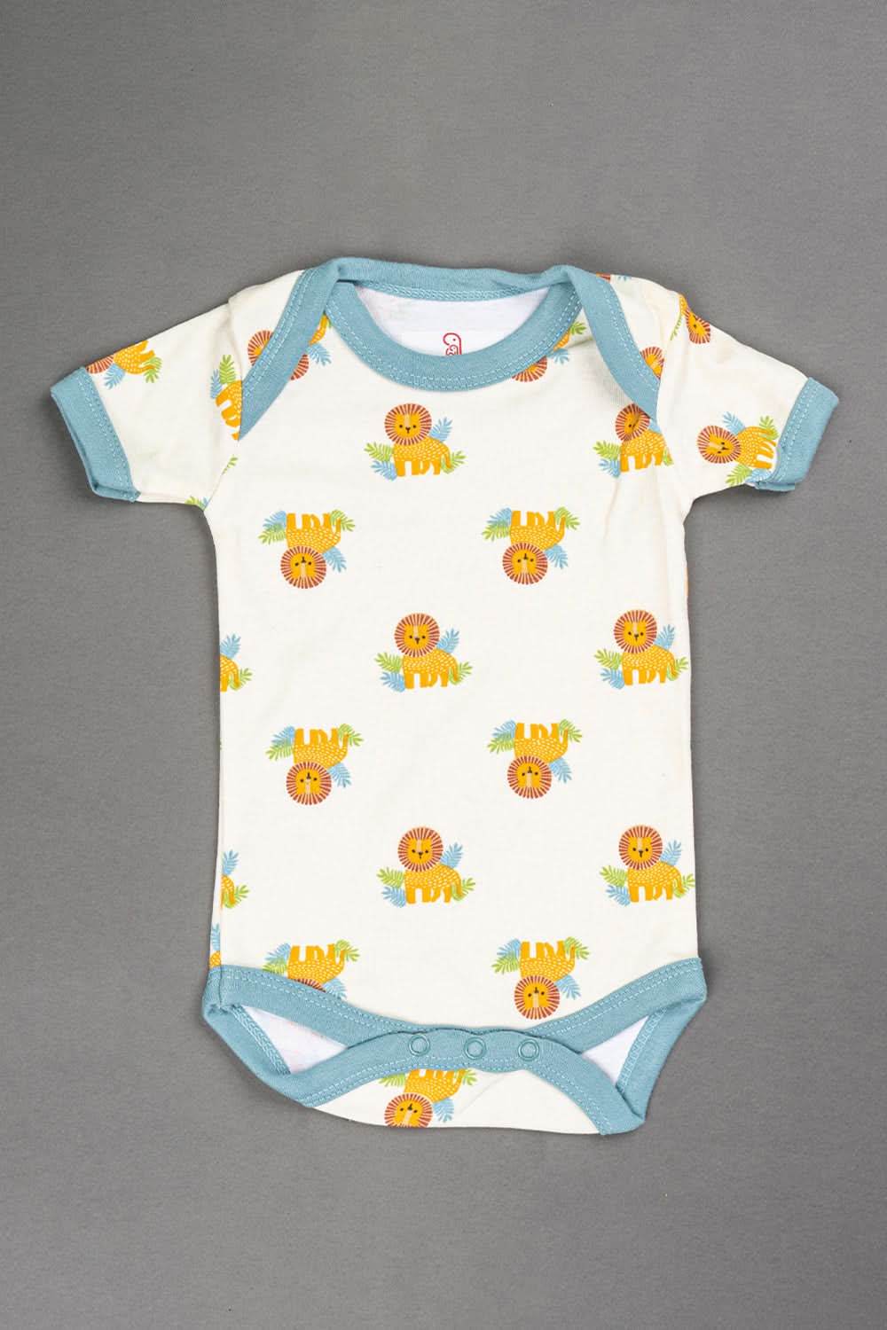 Oh Baby Cotton Interlock Knit Animal Print Infant Gift Set - Blue - S202 - Naidu Hall Family Store