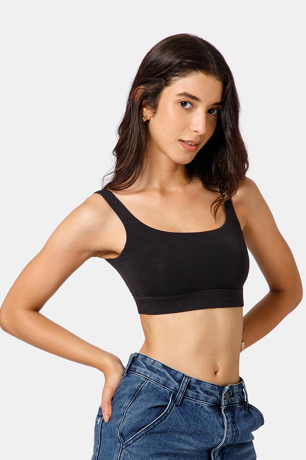Intimacy Cotton Modal Non-Wired Non-Padded Bralette-GB01