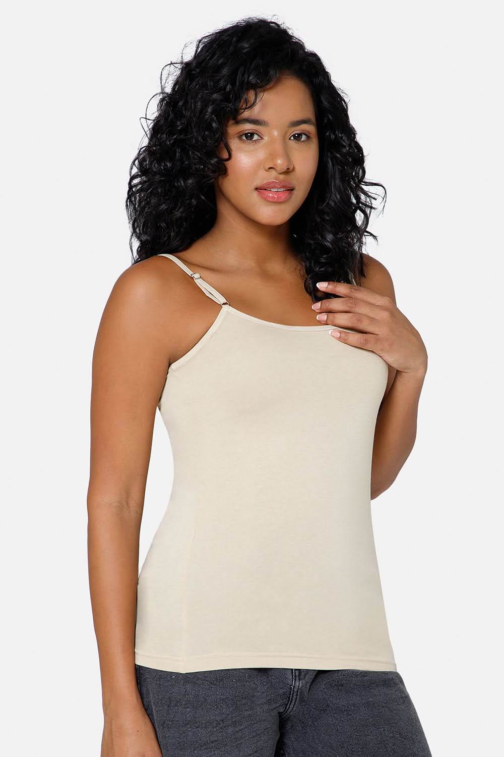 Intimacy Full Coverage Cotton Slip Camisole – IN08 | Non-Padded & Wire-Free Comfort Design - Naidu Hall Family Store