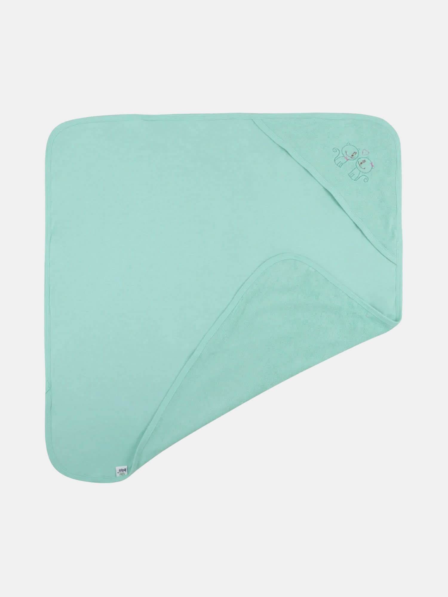Oh Baby Plain Embroidery Carry Towel Light Green - Htpr - Naidu Hall Family Store