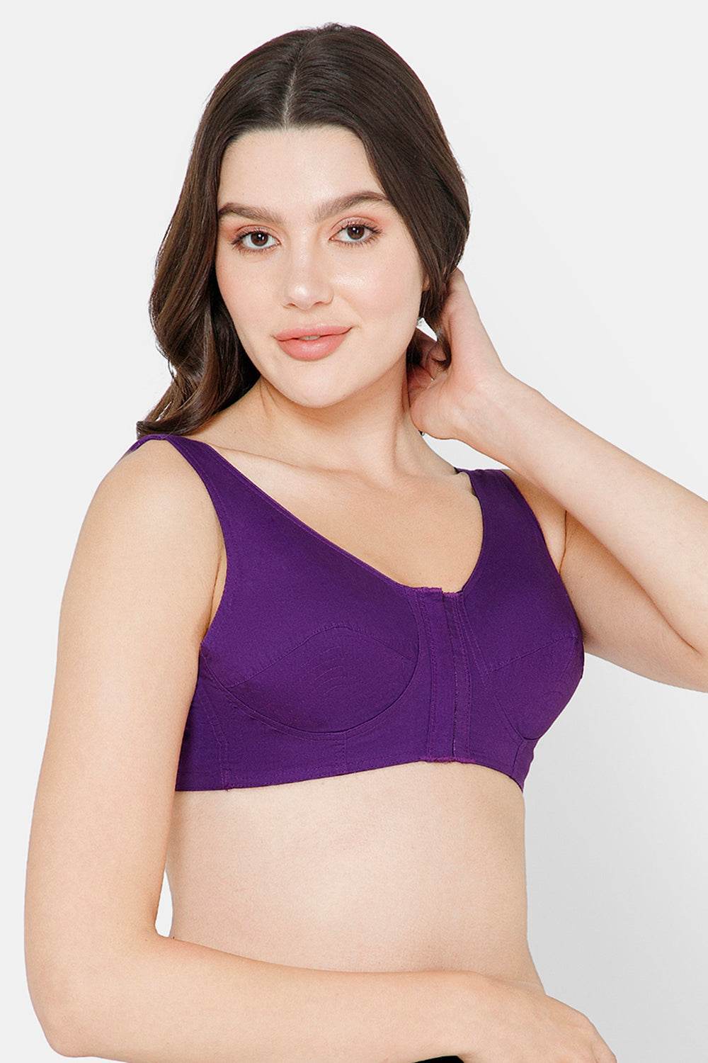 Naidu Hall High Coverage Non-Wired Non-Padded Front Open Cotton Saree Bra - NRPB - Naidu Hall Family Store