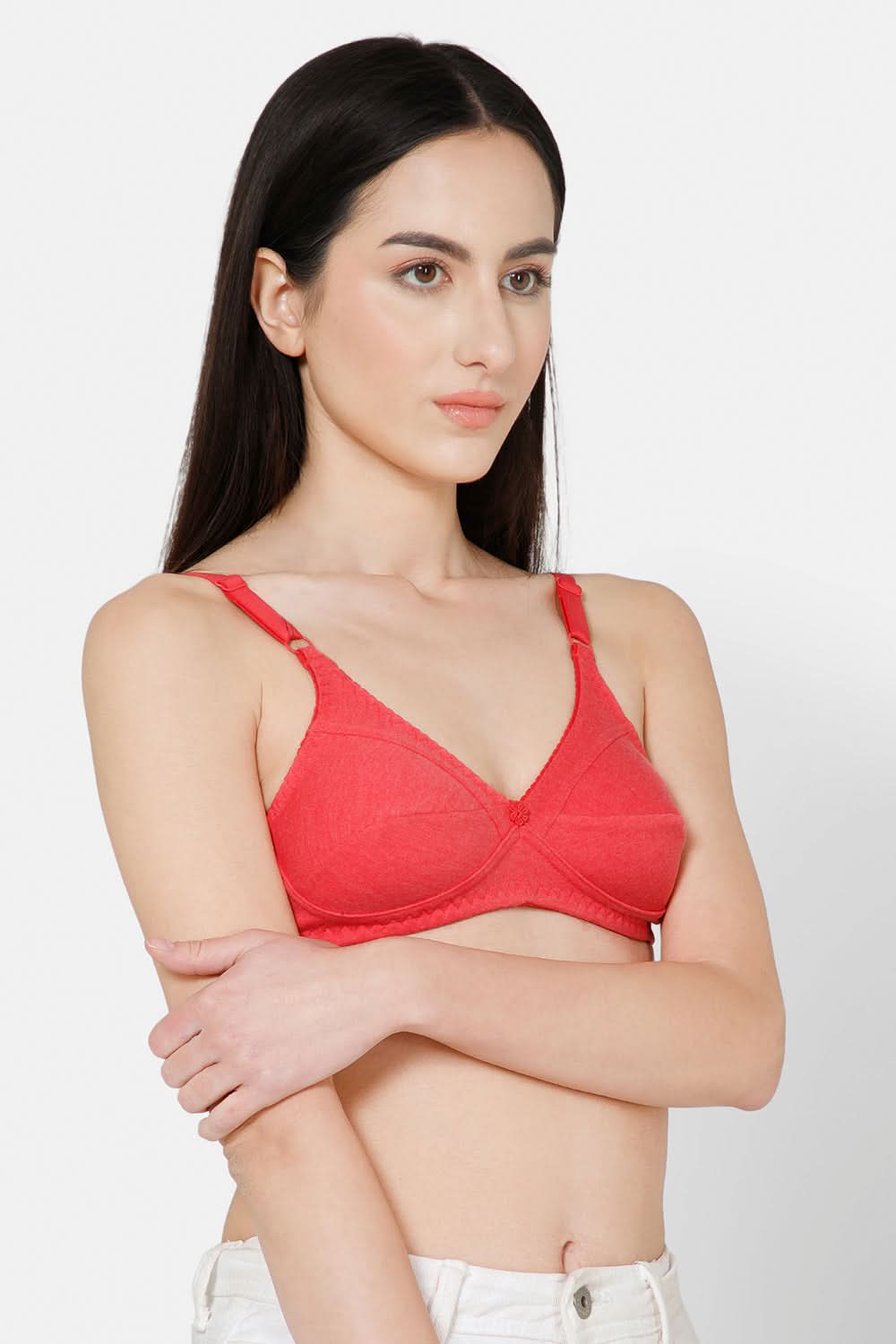 Naidu Hall Charmi Cotton Blend High-Coverage Non-Wired Saree and Salwar Bra with Adjustable Straps