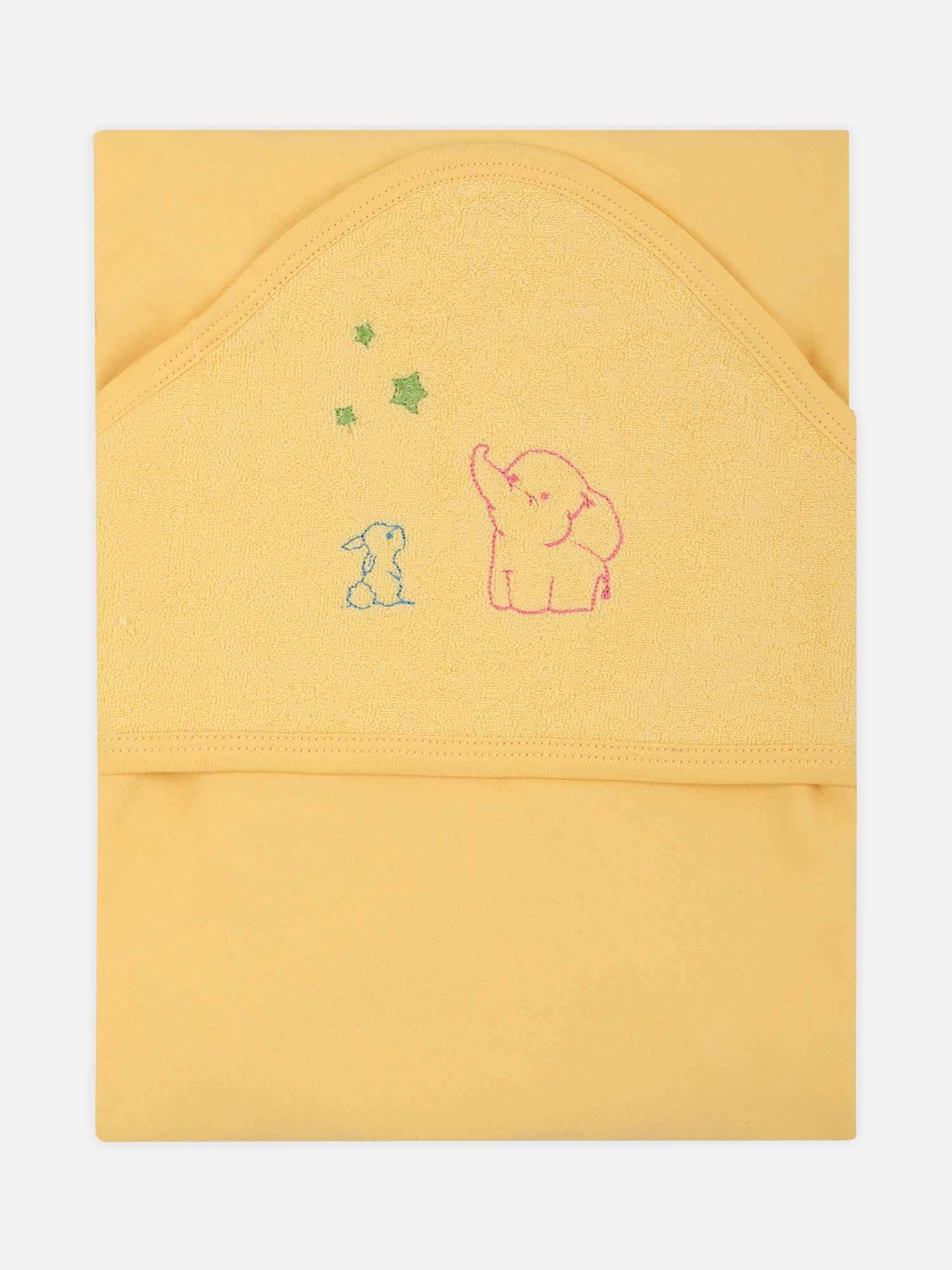 Oh Baby Plain Embroidery Carry Towel Yellow - Htpr - Naidu Hall Family Store