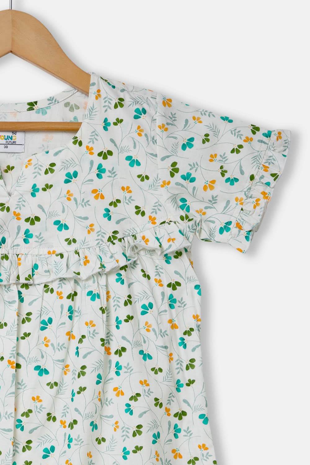 The Young Future Girl's Nightwear - Green - NT13 - Naidu Hall Family Store