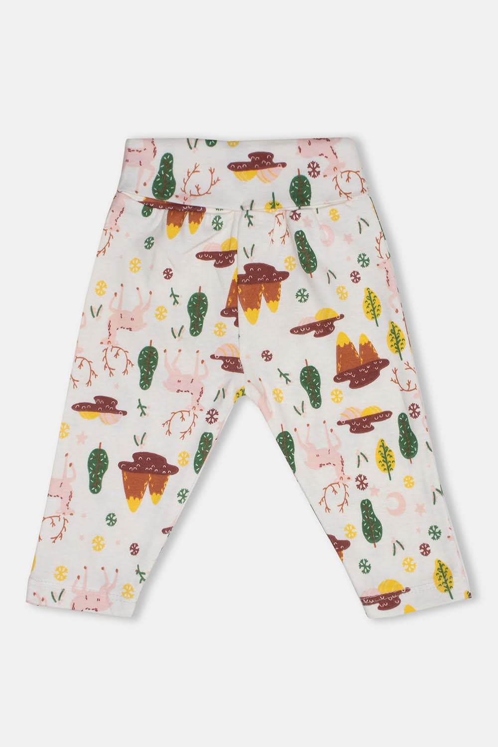 Oh Baby Cotton Interlock Knit Animal Print Pant Pack Of - 2 - Pink & Assorted - Tr01 - Naidu Hall Family Store