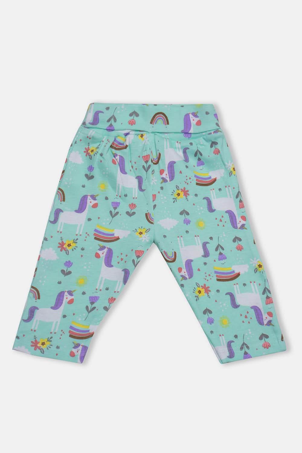 Oh Baby Cotton Interlock Knit Animal Print Pant Pack Of - 2 - Lilac & Assorted - Tr05 - Naidu Hall Family Store