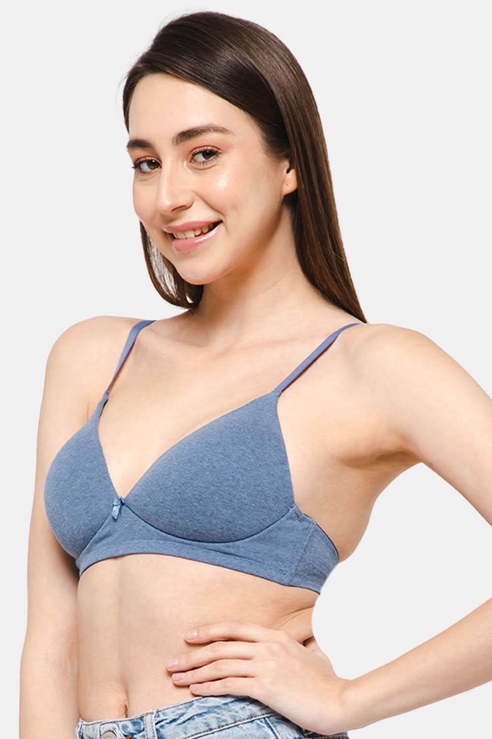 Intimacy Low Coverage Padded Non-Wired Plunge Bra with Smoother Back Panel – SF01 - Naidu Hall Family Store