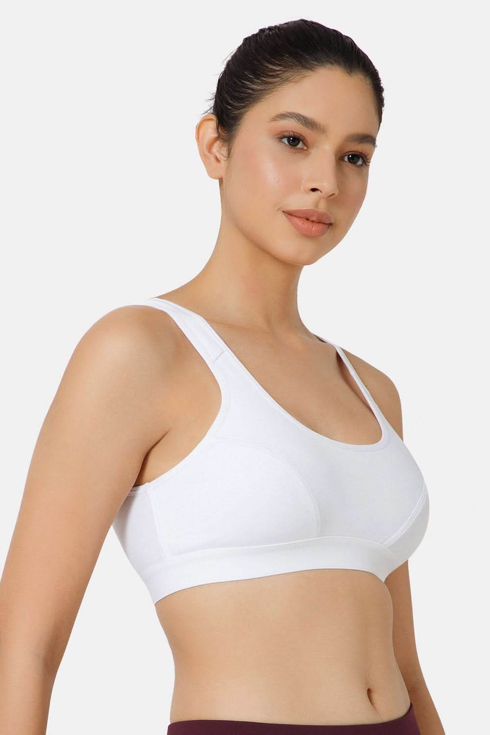 Naidu Hall Cotton Sports Bra - Erica | High Coverage, Cut & Sew Design, Effortless Comfort - Naidu Hall Family Store
