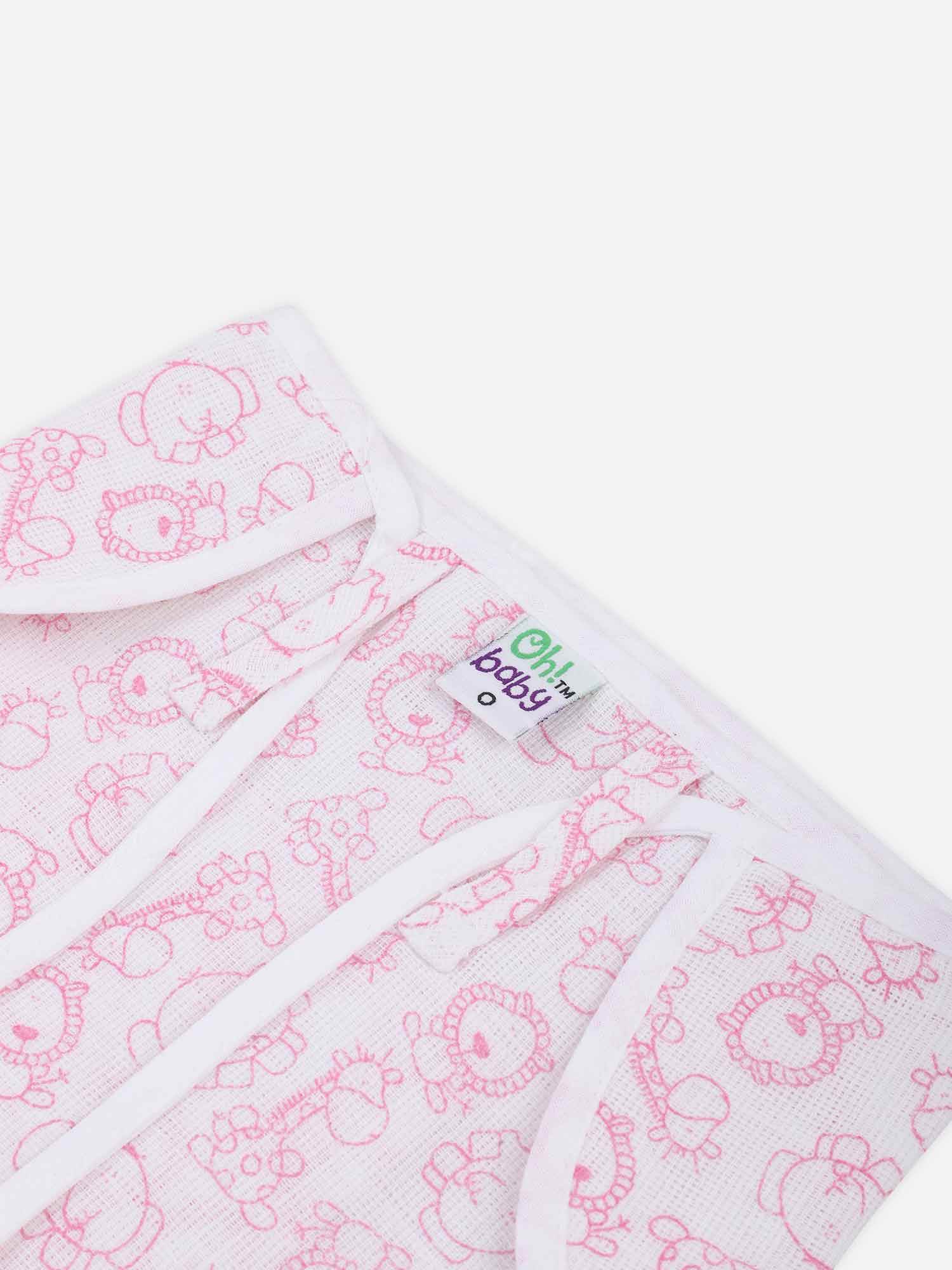 Oh Baby Printed Round Nappies Pink - Rdpr - Naidu Hall Family Store