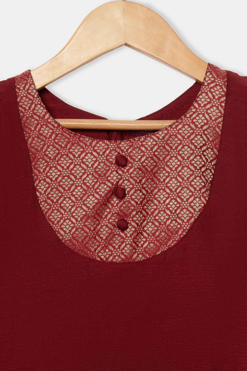 Chittythalli Girls Pavadai Skirt and Top Set Traditional Indian Outfit Festive Ethnic Wear with Puff Sleeves - Maroon - PS33