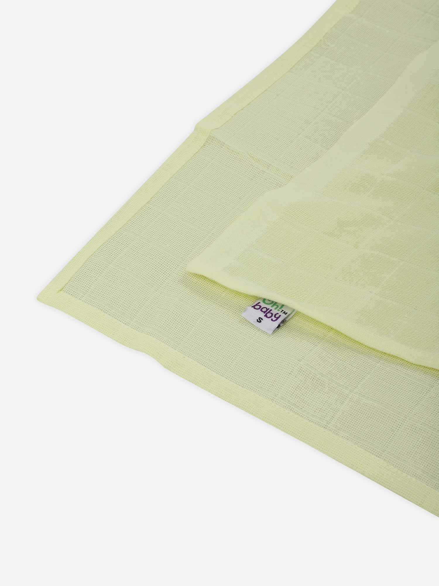 Oh Baby Plain Square Nappies Yellow - Sqpl - Naidu Hall Family Store