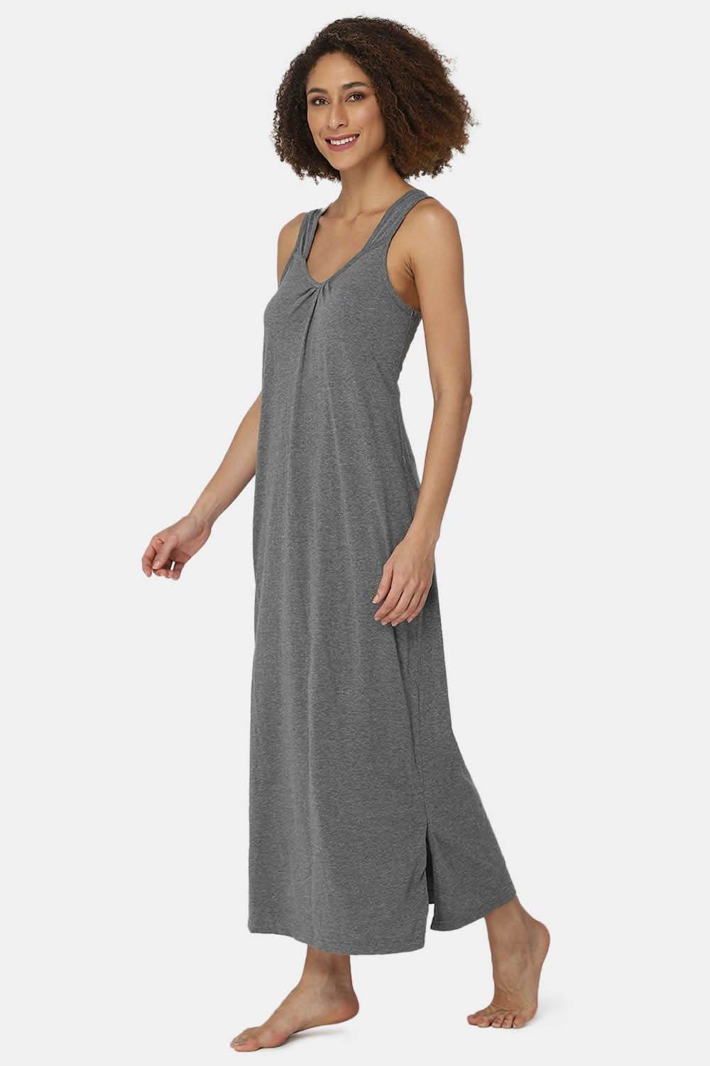 Intimacy Sleeveless Full-Length Night Slip | Ultra-Soft Cotton Comfort for All Seasons - Naidu Hall Family Store