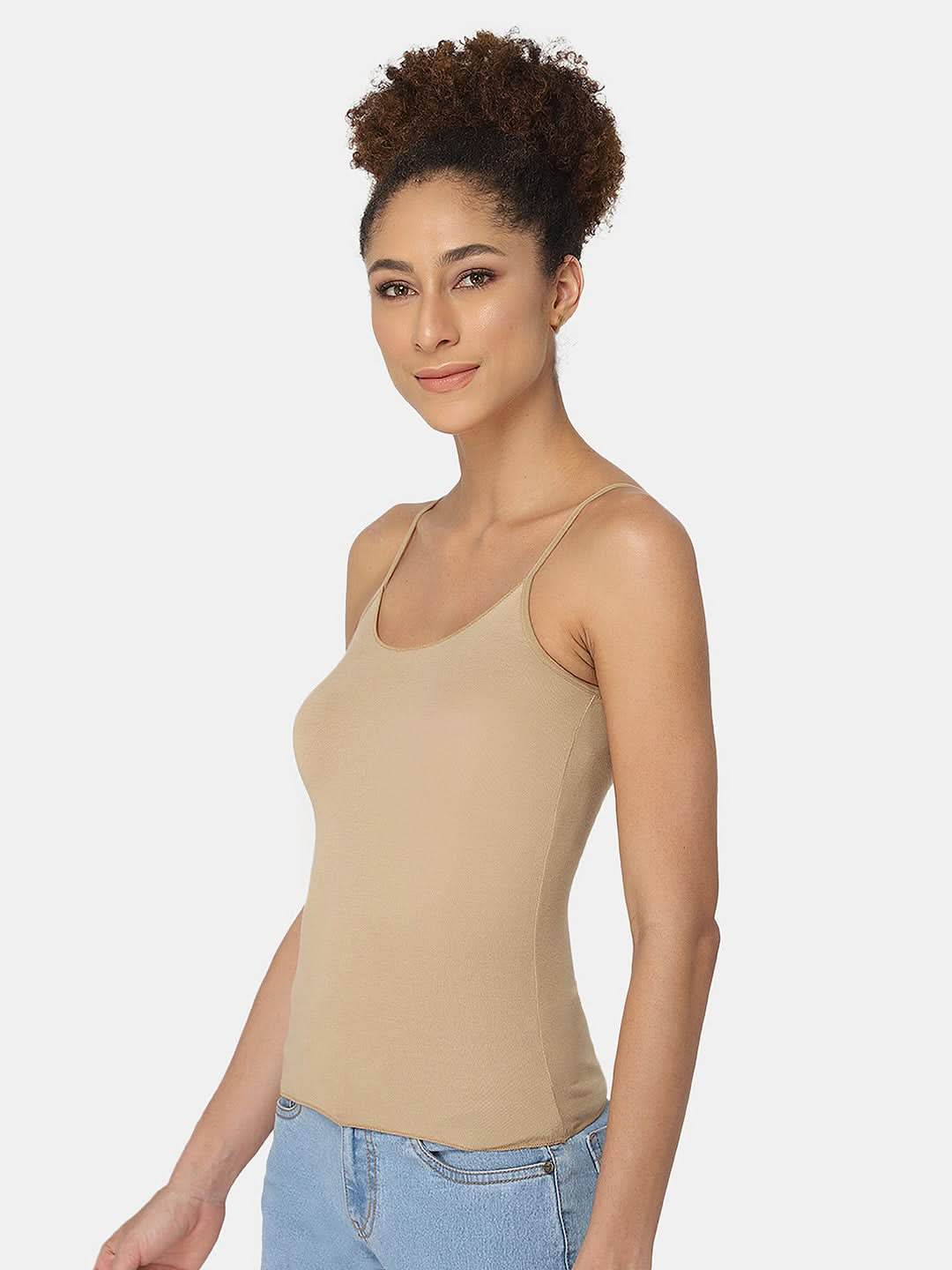 Full Coverage Non-Wired Non-Padded Cotton Intimacy Slip Camisole - Prime Shades - IN08 - Naidu Hall Family Store