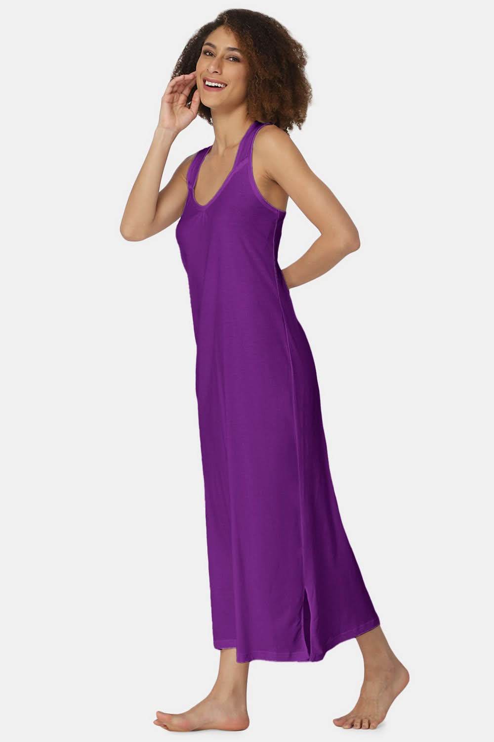 Intimacy Sleeveless Full-Length Night Slip | Ultra-Soft Cotton Comfort for All Seasons - Naidu Hall Family Store