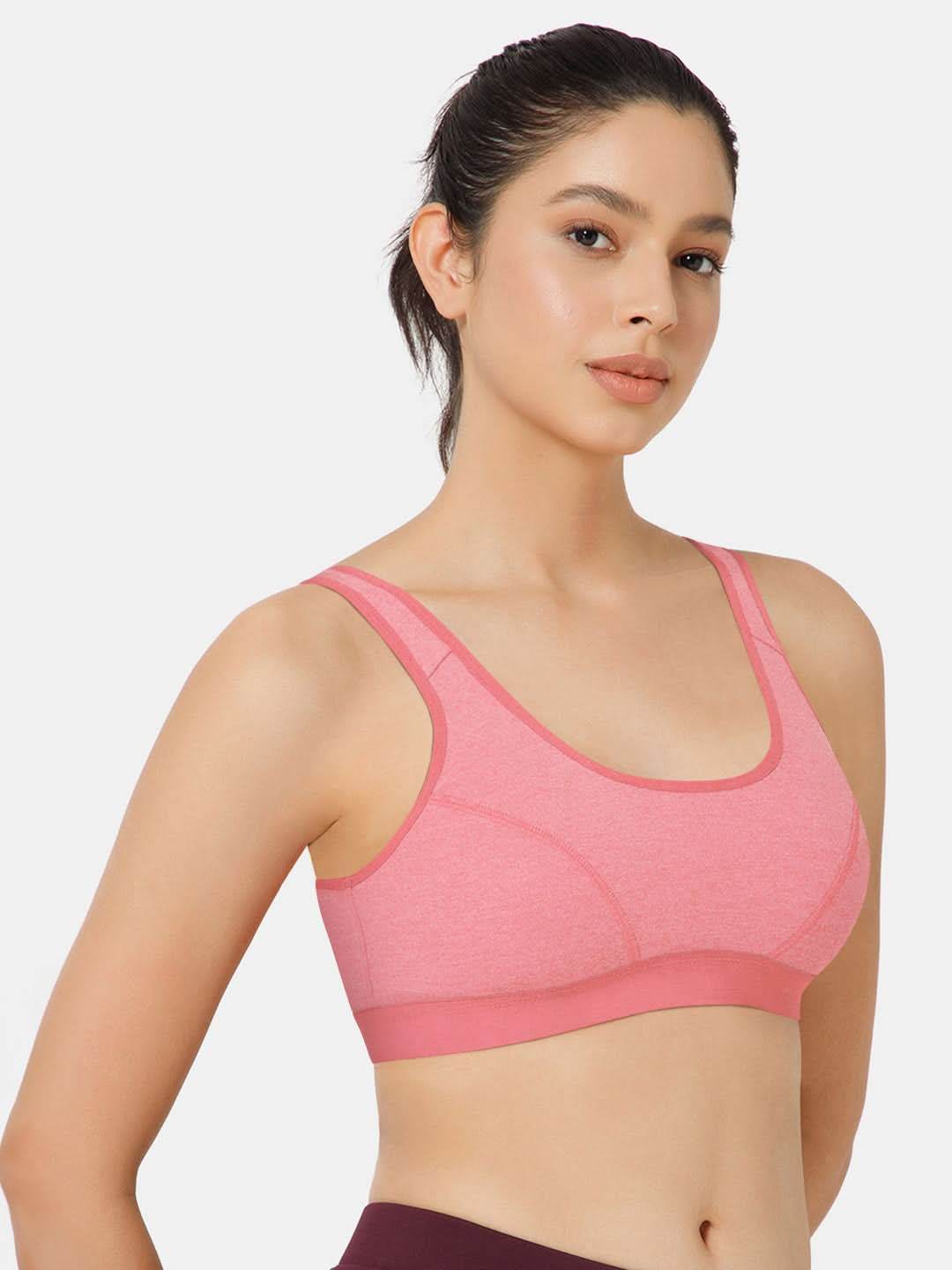 Naidu Hall Cotton Sports Bra - Erica | High Coverage, Cut & Sew Design, Effortless Comfort - Naidu Hall Family Store