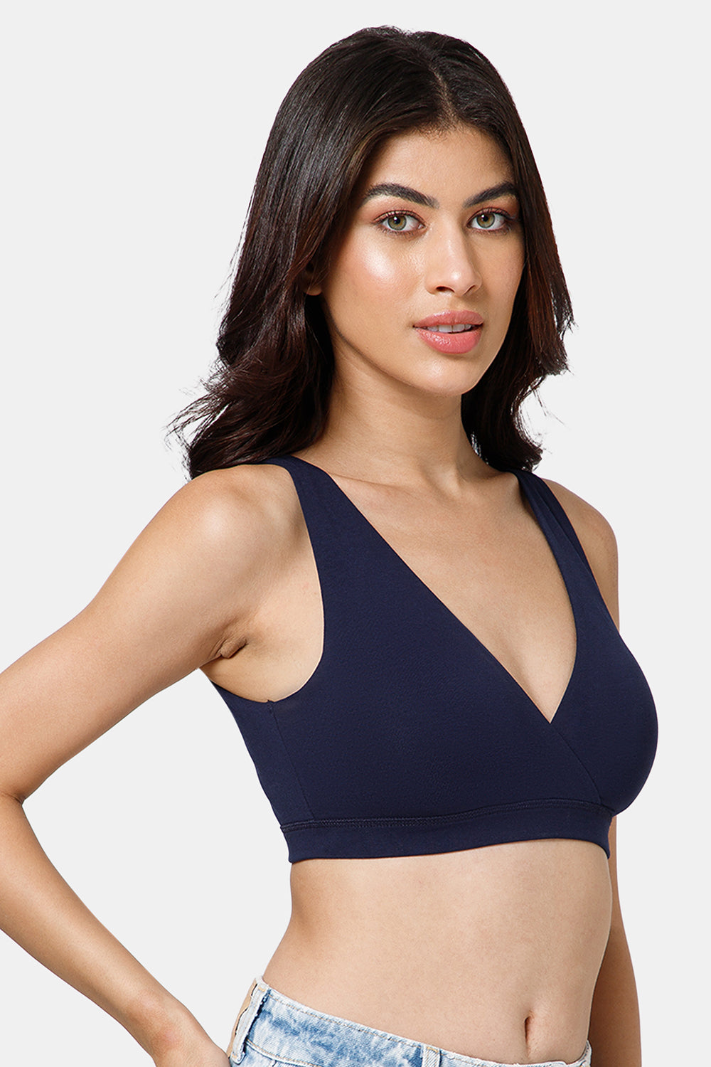 Intimacy Maternity Bra for Women – Non-Wired Slip-On Cotton Nursing Bra with Criss-Cross Front - FB10