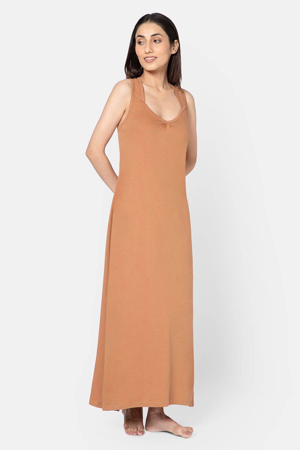Intimacy Sleeveless Full-Length Night Slip | Ultra-Soft Cotton Comfort for All Seasons - Naidu Hall Family Store