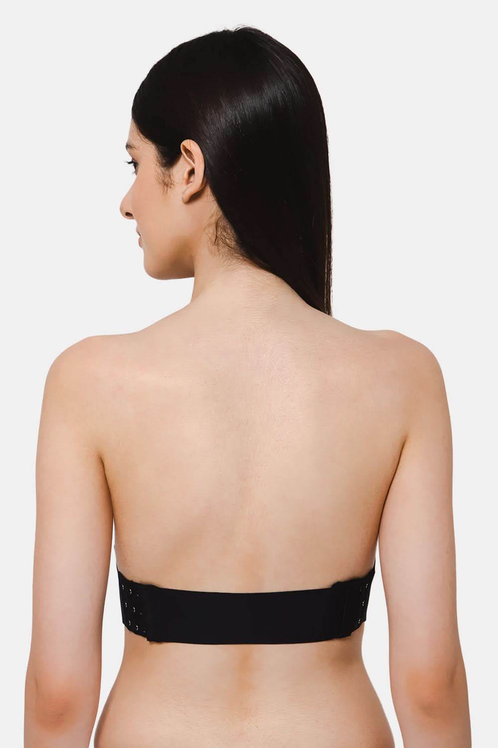 Intimacy Low Coverage Strap Free Multioptional Transparent Padded Backless Bra - Black - Naidu Hall Family Store