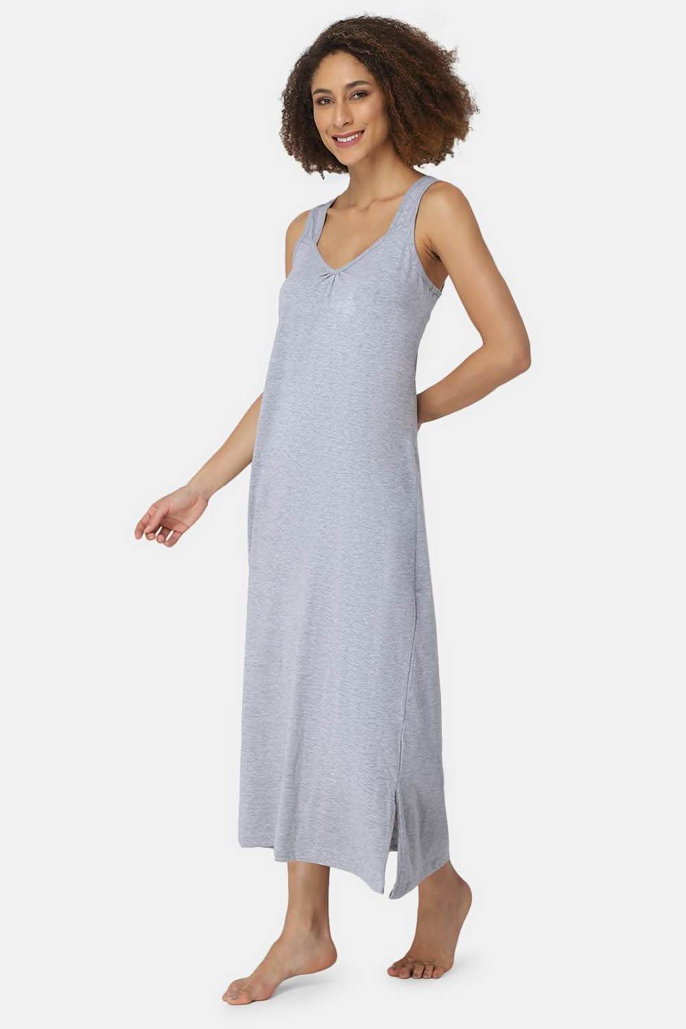 Intimacy Sleeveless Full-Length Night Slip | Ultra-Soft Cotton Comfort for All Seasons - Naidu Hall Family Store