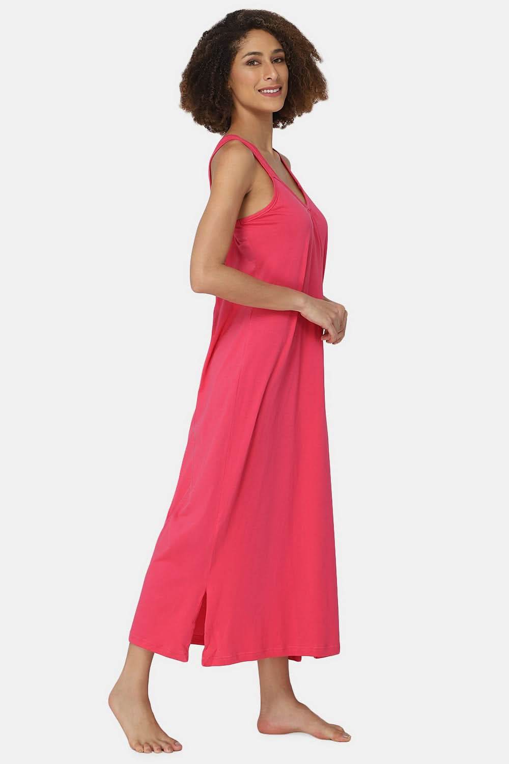 Intimacy Sleeveless Full-Length Night Slip | Ultra-Soft Cotton Comfort for All Seasons - Naidu Hall Family Store