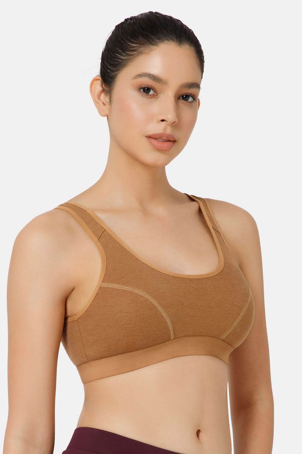 Naidu Hall Cotton Sports Bra - Erica | High Coverage, Cut & Sew Design, Effortless Comfort - Naidu Hall Family Store
