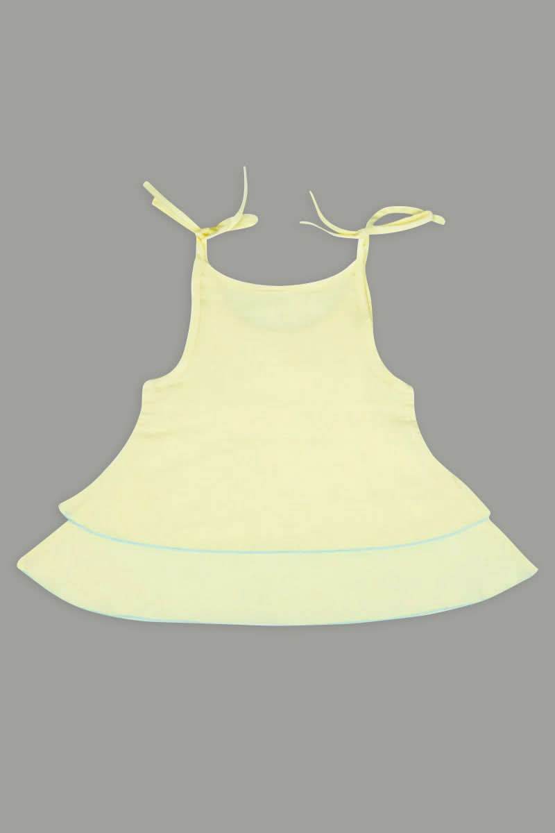 Oh Baby 100% Cotton Shoulder Knot Sleeveless Frock - FR03 - Naidu Hall Family Store