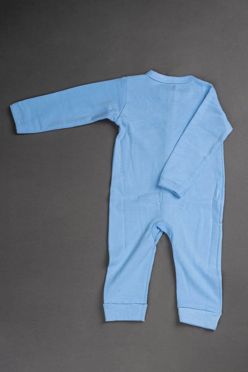 Oh Baby Cotton Interlock Knit Animal Print Body Suit Pack Of - 2 - Sky Blue & Assorted - S204 - Naidu Hall Family Store