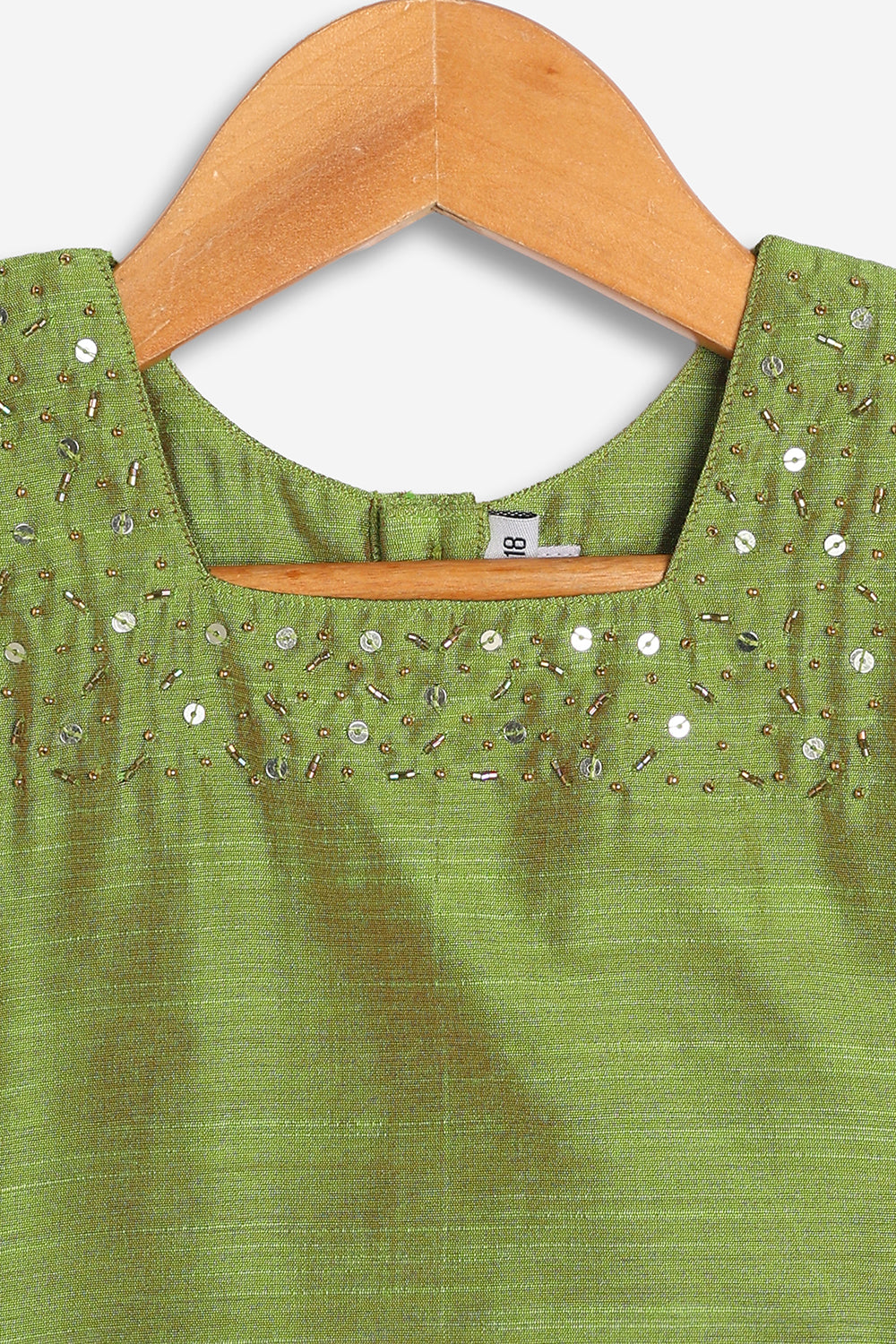 Chittythali Girls Art Silk Traditional Pavadai Set with Neck Embroidery | Festive Ethnic Pavadai Sattai - PS25