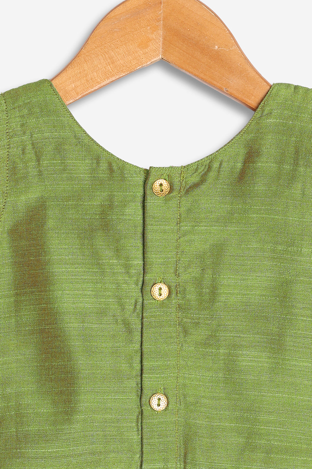 Chittythali Girls Art Silk Traditional Pavadai Set with Neck Embroidery | Festive Ethnic Pavadai Sattai - PS25