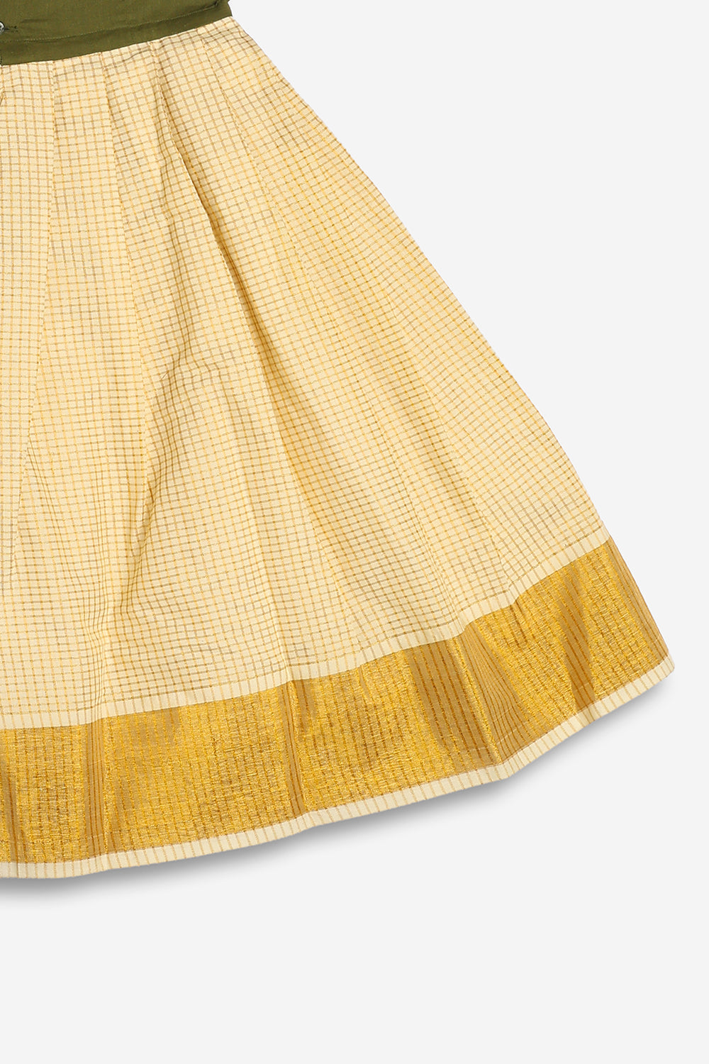 Chittythali Girls Art Silk Traditional Pavadai Set with Neck Embroidery | Festive Ethnic Pavadai Sattai - PS25
