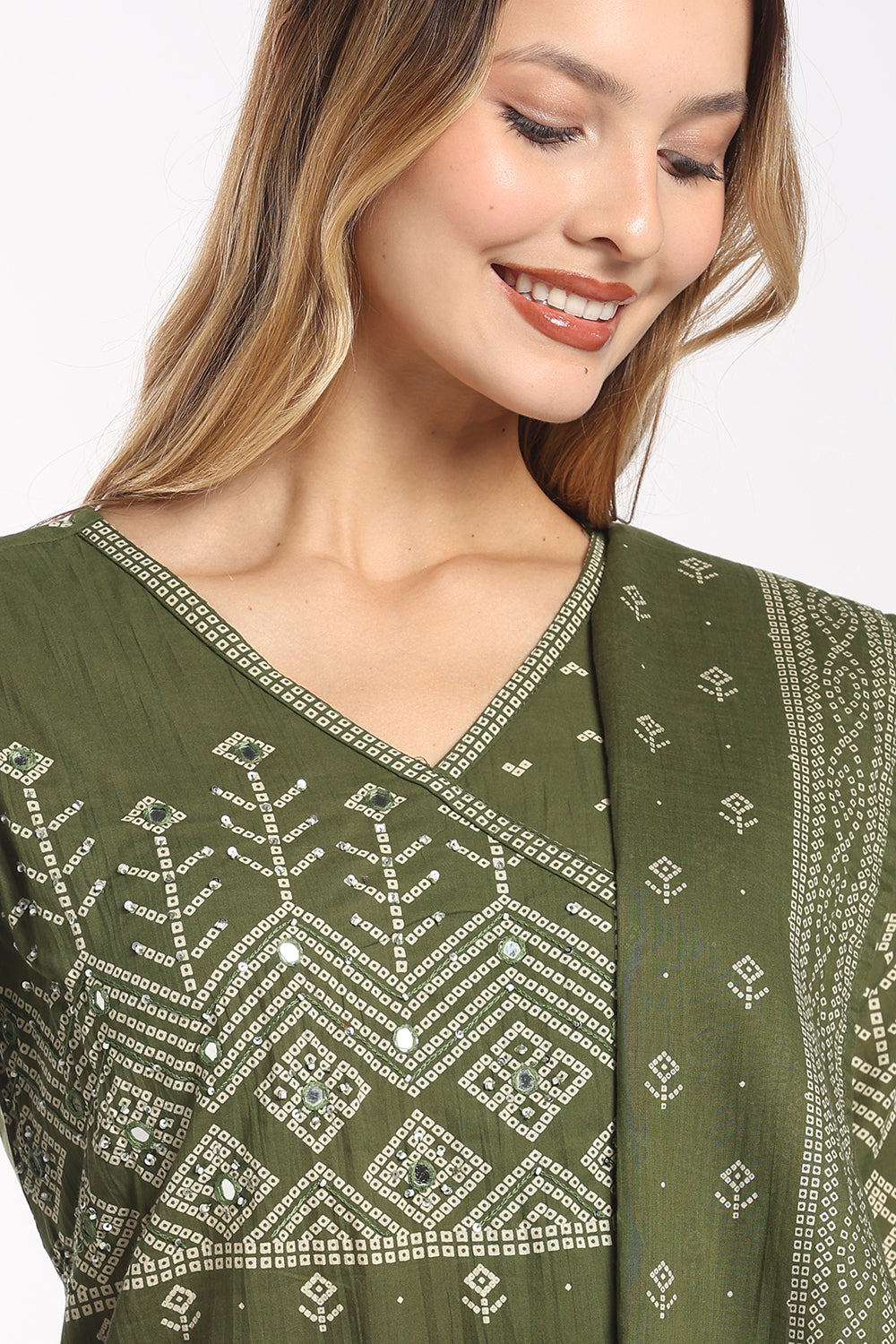Mythri Women's Cotton Angrakha Salwar Set | Printed Angrakha Chudidar Set for Women | Regular Fit Daily, Office & Casual Ethnic Wear - AF-05